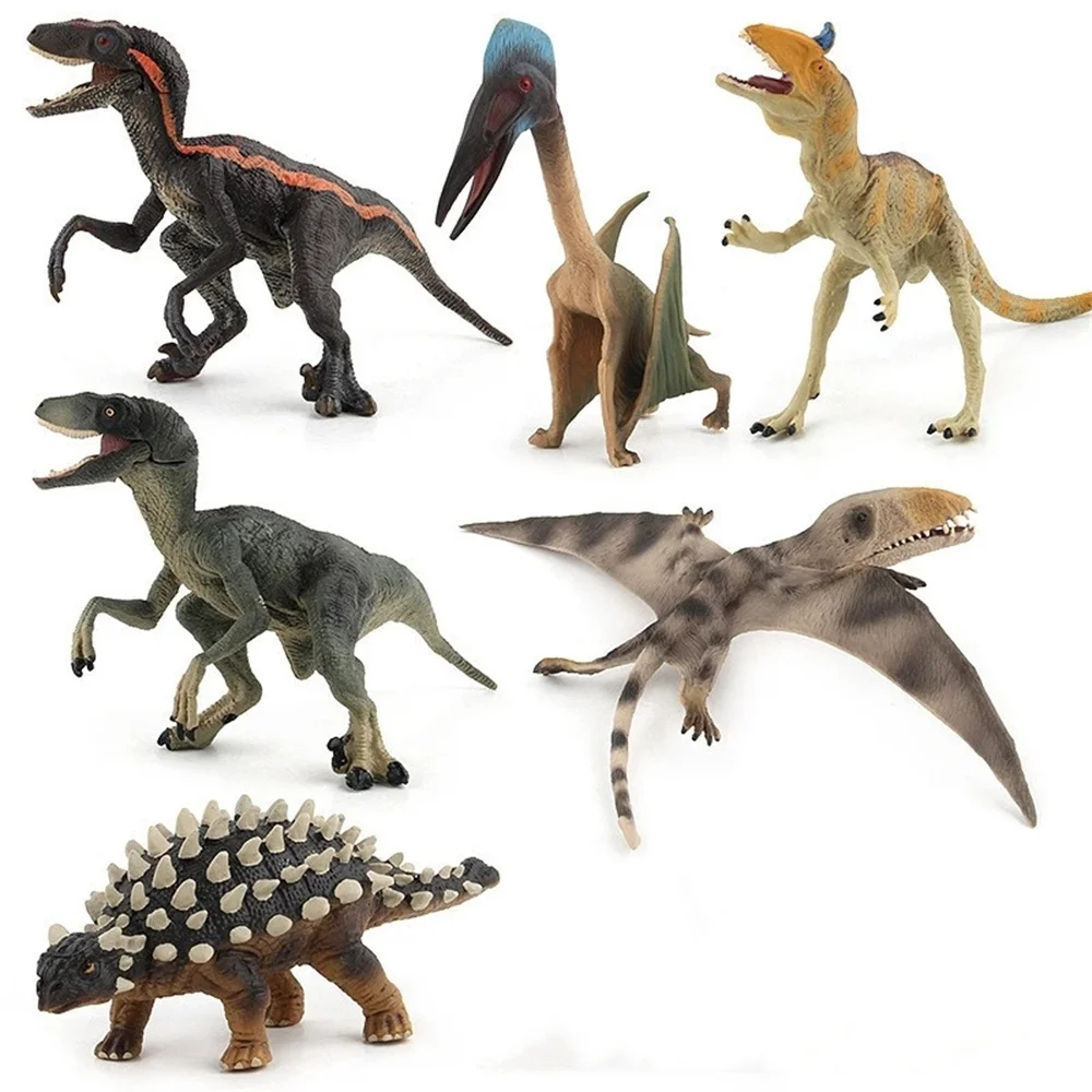 

Realistic Wild Dinosaurs Cryolophosaurus Pterosaur Velociraptor Saichania Model Action Figure Cognition Toys Collectible Doll