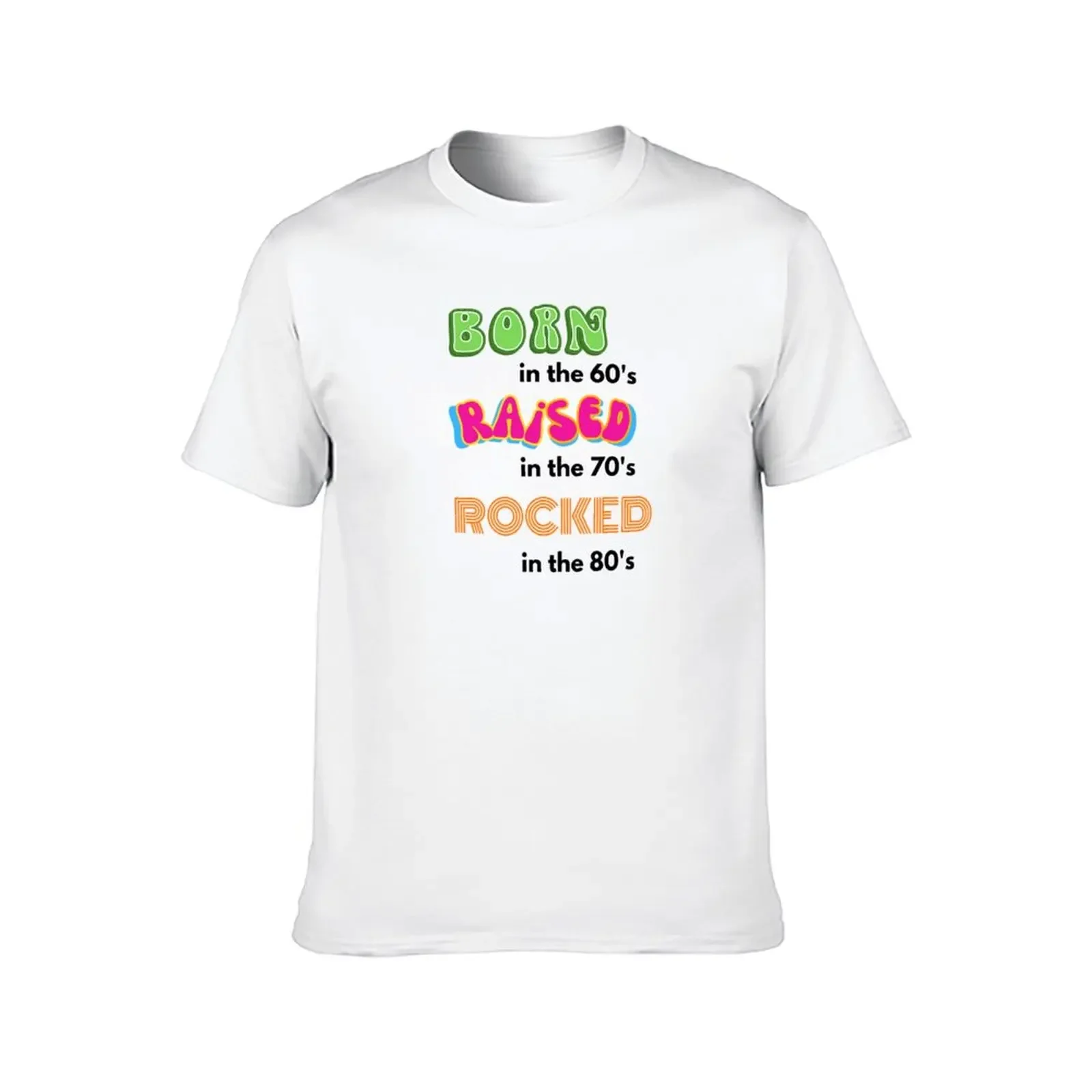 Разноцветная футболка Рожденный в 60-х годов 70-х новое издание мужские футболки с