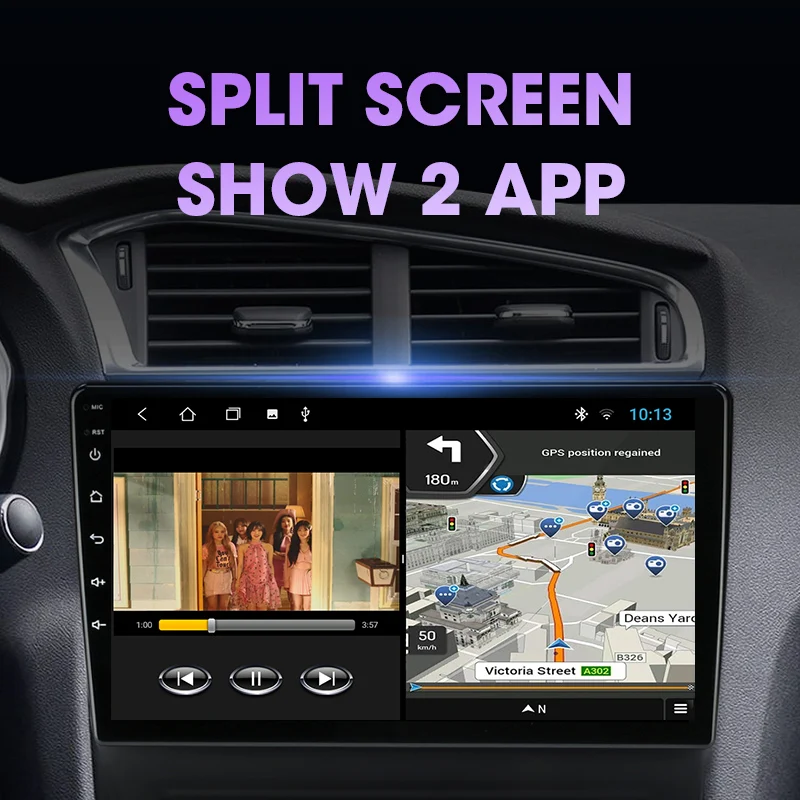 Автомагнитола JMCQ 2 din Android 10 4G + WiFi DSP мультимедийный видеоплеер для Citroen C4 B7 2013-2016