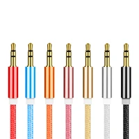 3 5mm nylon jack audio cable 3 5mm to 3 5mm male to male cord for iphone 6 6s xiaomi car speaker jbl headphones mp3 car aux wire