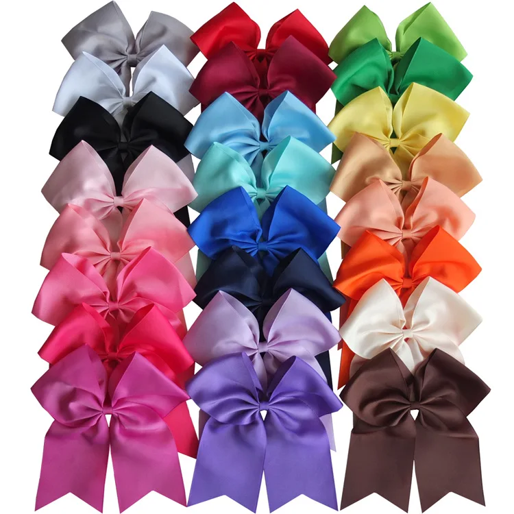 

40pc/lot Large 7.5inch Girls Grosgrain Ribbon Bows Hair Clip Kids Ribbon Hair Bow Hairpins Hair Clips Barrettes 40color Pick Up