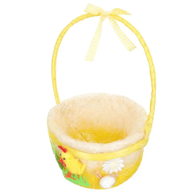 

Easter Day Storage Basket Party Photo Prop Easter Party Handheld Basket Decor