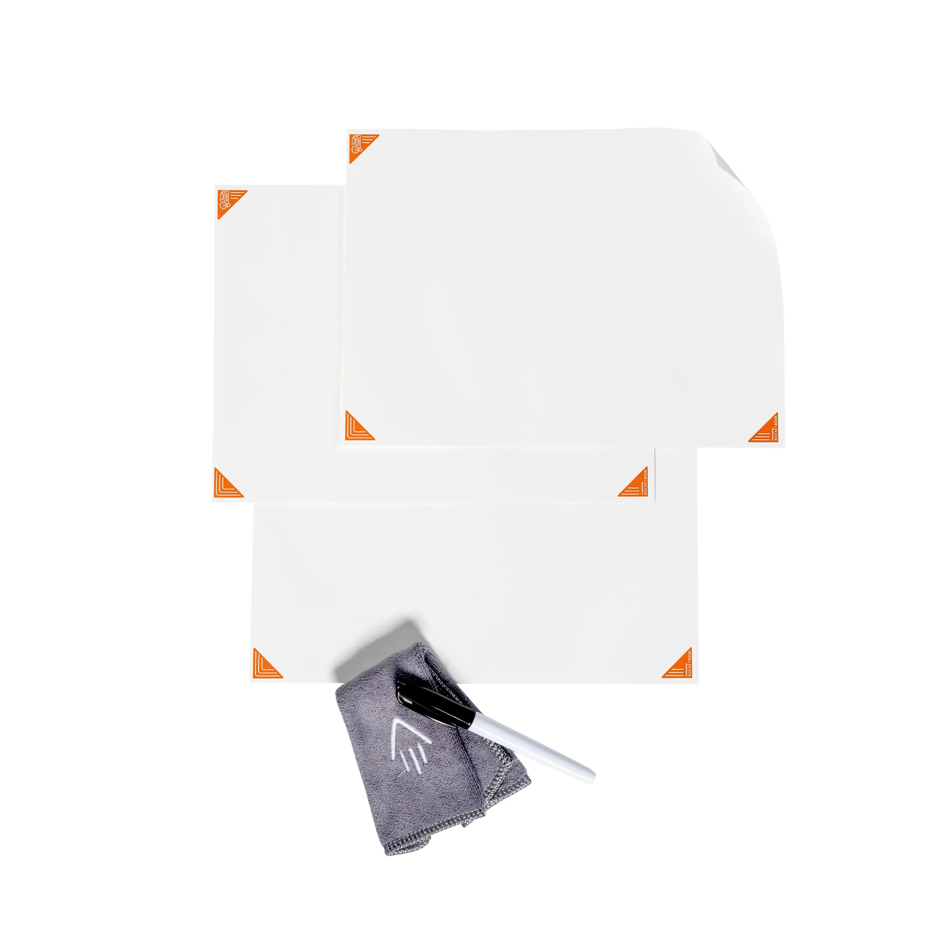 

Think Board X2, Smart Stickable Whiteboard, 8.5" x 11" - Easy-to-install and Sticks to Any Smooth Surface - 3 Pack with Black Dr