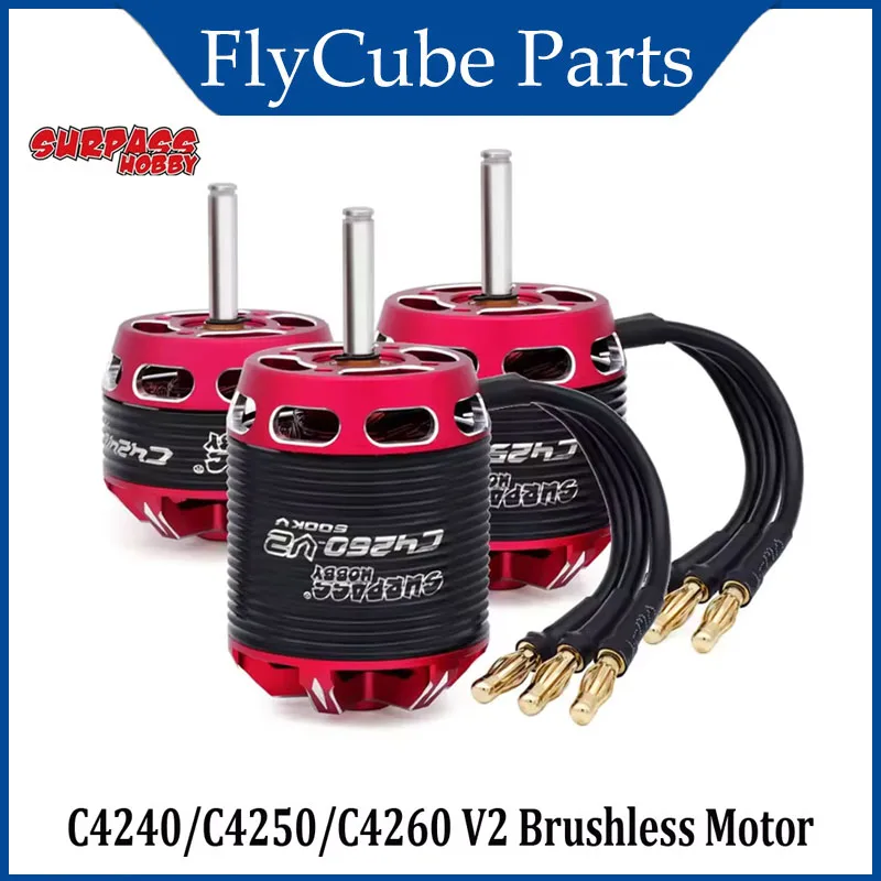 SURPASS HOBBY Бесщеточный двигатель 3-6S C4240 C4250 C4260 для радиоуправляемого самолета