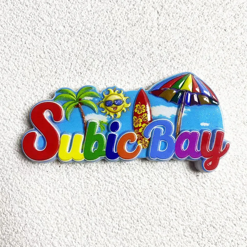 Subic Bay Souvenirs Home Decor Пляж солнце доска для серфинга 3D магниты на холодильник