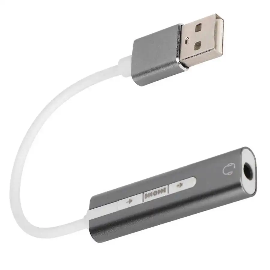 USB звуковая карта из алюминиевого сплава Внешняя компьютерная Звуковая для всех