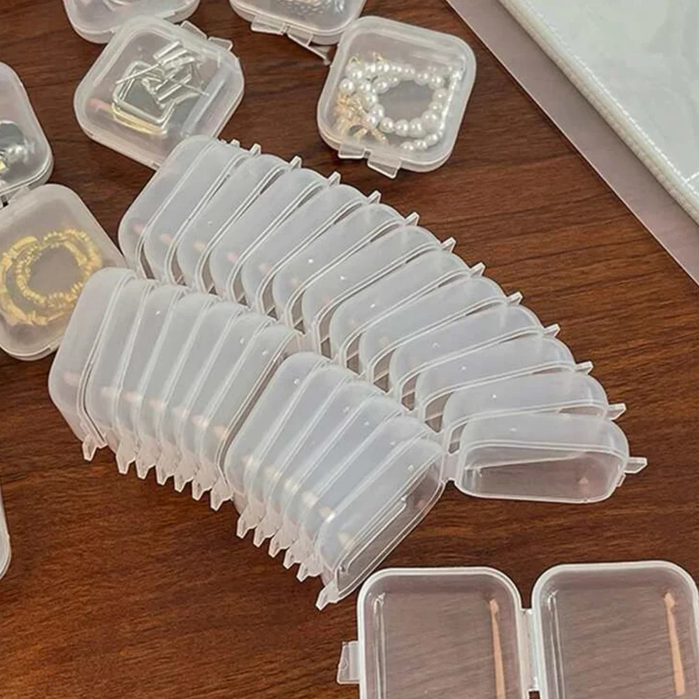 20/35 шт. прозрачные пластиковые шкатулки для украшений |