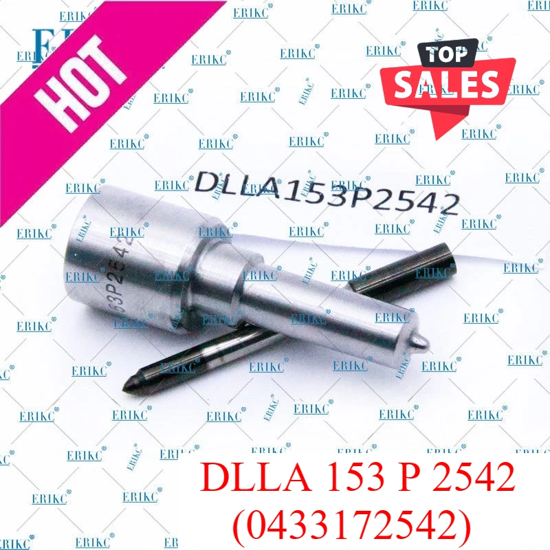 Фото Форсунка топливная ERIKC DLLA153P2542 (0433172542) с распылителем DLLA 153 P2542 для дизельных двигателей, аналог 0445110782 №1