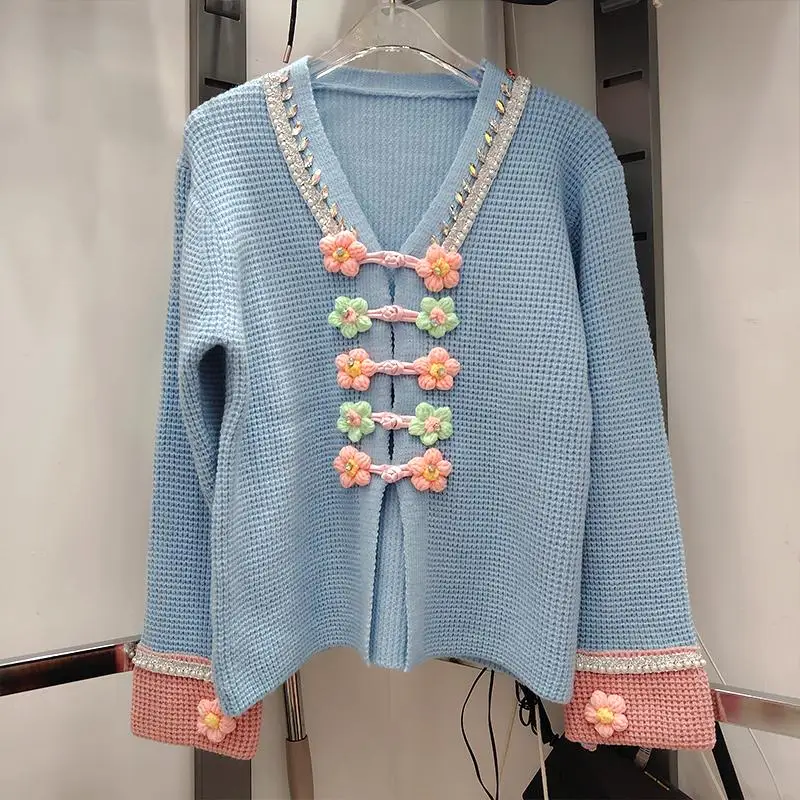 Neploe Minority женские топы с 3D украшением и бисером в китайском стиле бриллиантами