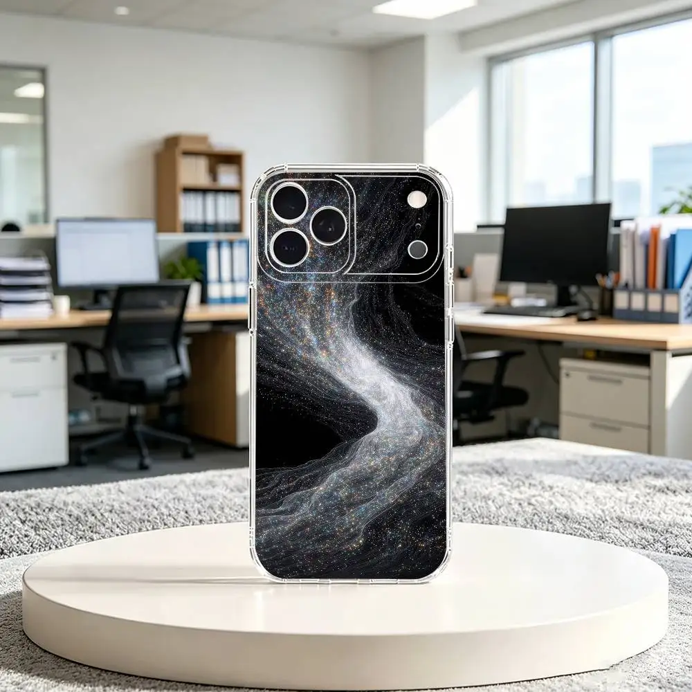 Фото Чехол для телефона с 3D-пространственными данными и гиперпространственным дизайном для iPhone 14 16 15 17 13 12 11 Pro Max Plus, прозрачный мягкий чехол из ТПУ. №4