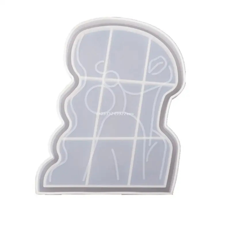 

Resin Mold Girl Tray Mirror Silicone Mold Table Decoration DIY Epoxy Resin Crafts Table Decorations Dropship