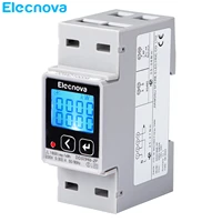 dds1946 2p single phase power energy consumption kwh meter din rail digital lcd professional electricity multimeter 563a 230v