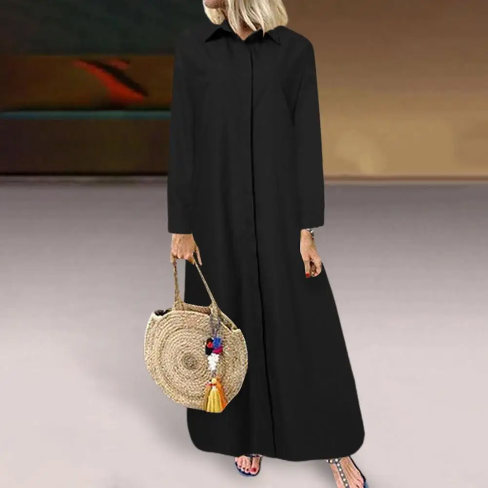 

Lady Maxi Dress Casual Summer Maxi Dress Streetwear Summer Shirt Dress