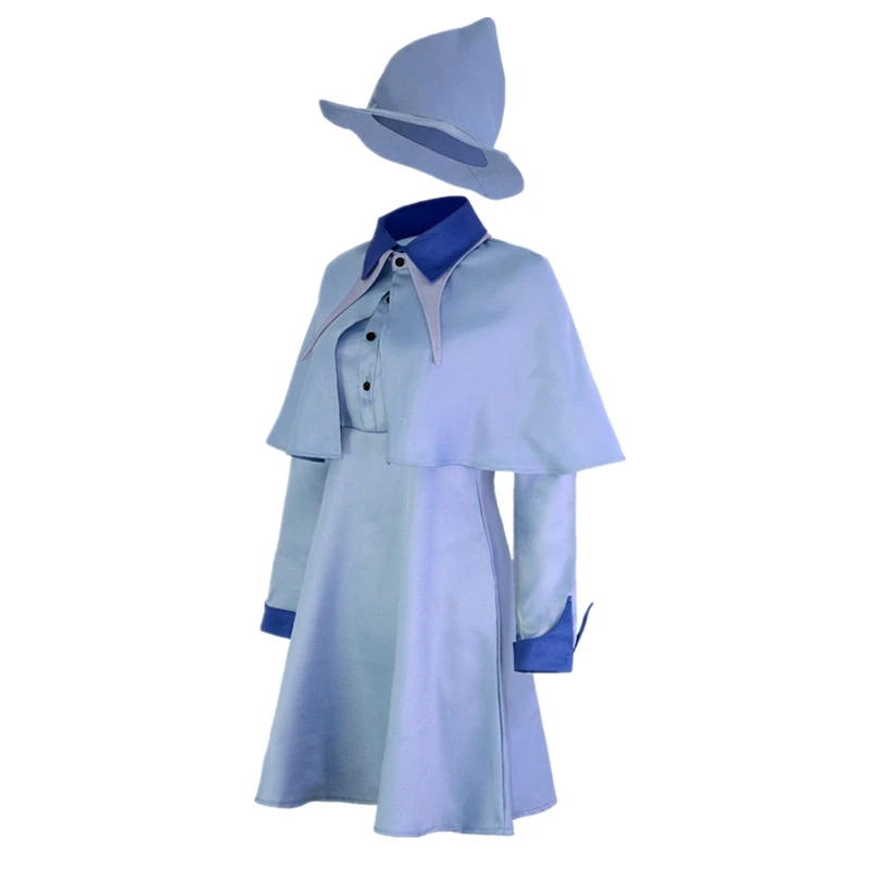 Wizard School Witch Fleur Isabelle Delacour Beauxbaton Magic Cosplay Costumes Hat Women School Uniform Clothes Cap Halloween