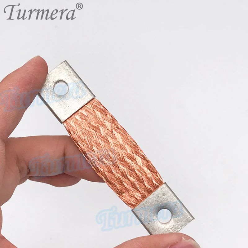 Turmera Busbar Lifepo4 Battery Flexible Copper Connecter 2mm Hole to Hole 74mm 400A Use in 12V 280Ah 310Ah 320Ah Lifepo4 Battery