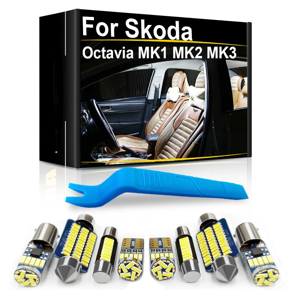 

Car Interior LED Canbus For Skoda Octavia MK1 MK2 MK3 1 2 3 RS A5 A7 1U 1U2 1Z 1Z3 5E3 5E5 Combi 2004 2013 2017 2018 2019 2021