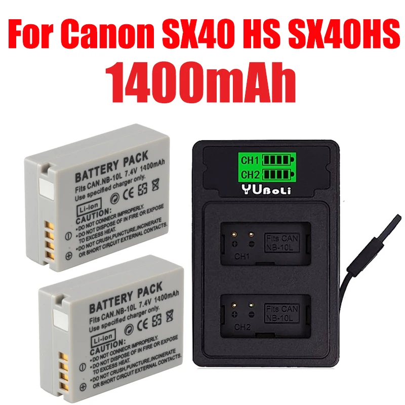 Аккумулятор для камеры 1400 мА · ч nb-10l NB 10L NB10L для Canon SX40 HS SX40HS SX50 HS SX50HS G1 X G15 G16 SX60 HS G3X