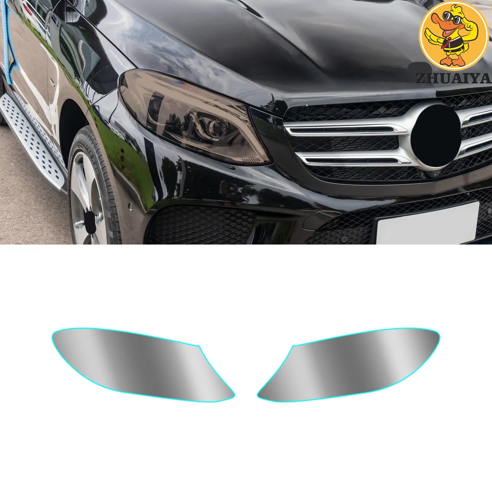 

Mercedes-Benz GLE W166 W167 2015-2021 Pre-Cut Car Headlight Tint Smoked Black Protective Film Protection Transparent PPF film
