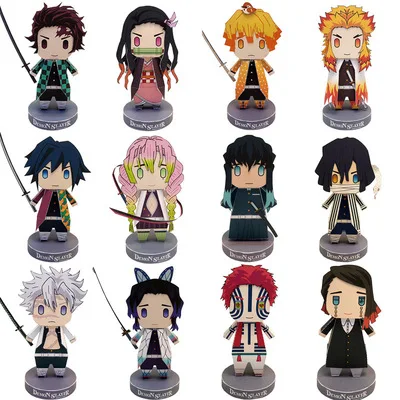 

3D DIY Anime Demon Slayer 8-10CM Kimetsu no Yaiba figure Kamado Tanjirou Action Figure Agatsuma Zenitsu Nezuko paper model