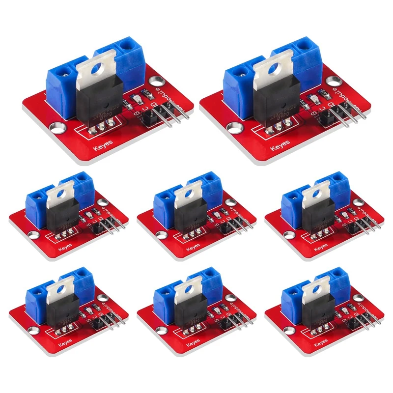 

8 шт., регулируемая кнопка IRF520 0-24 В, трубка 3,3 В-5 В, полевая плата управления MCU для MCU ARM Raspberry Pi