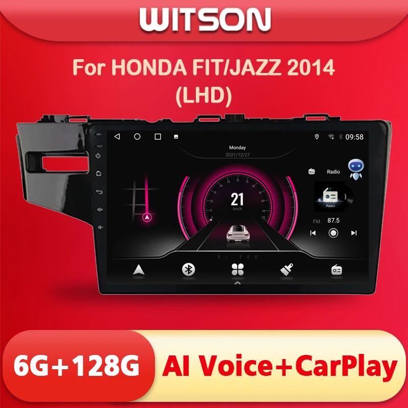 WITSON AI VOICE Android 11 Car Audio System Multimedia For HONDA FIT/JAZZ 2014 Touch Screen Video 2din Wireless CarPlay WITSON AI VOICE Android 11 Car Audio System Multimedia For HONDA FIT/JAZZ 2014 Touch Screen Video 2din Wireless CarPlay