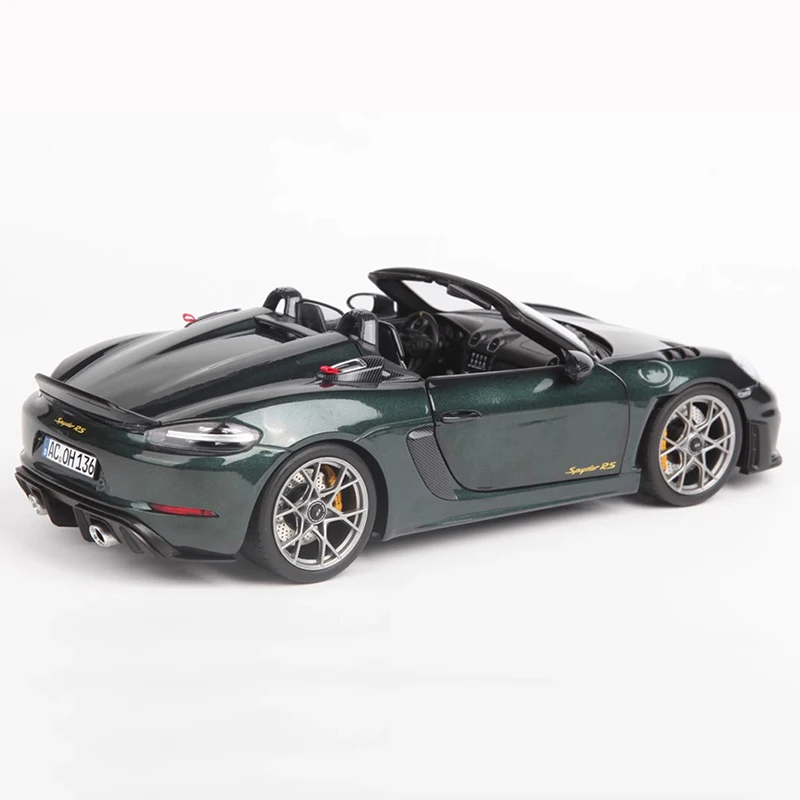 Фото NOREV 1:18 для 718 Spyder RS Weissach Pack, полностью открытая коллекция моделей автомобиля из сплава, декоративный подарок №3