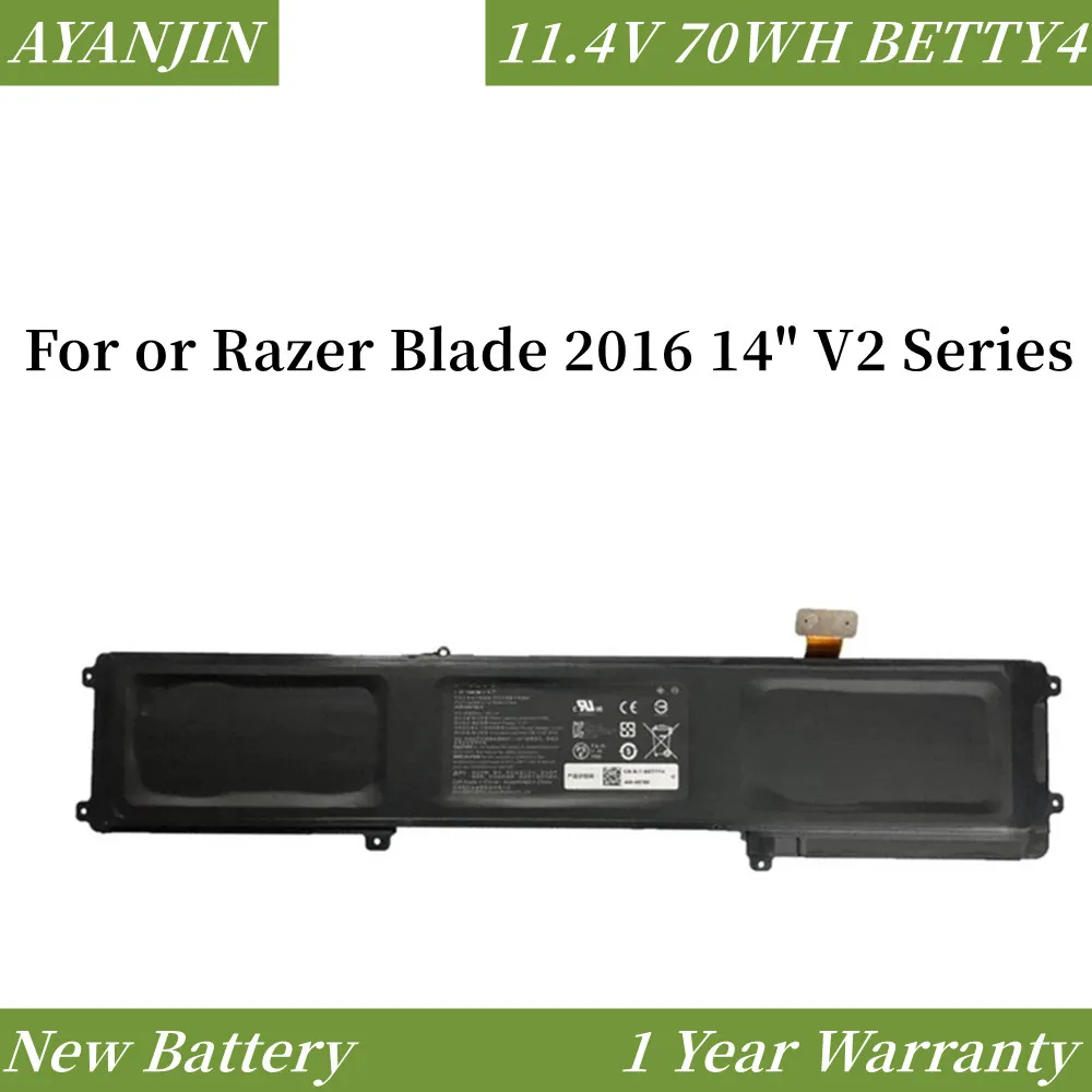 BETTY4 70WH Аккумулятор для ноутбука Razer Blade 2016 14 дюймов V2 Series RZ09-0195 RZ09-0165 RZ09-01953E72 RZ09-01953E71