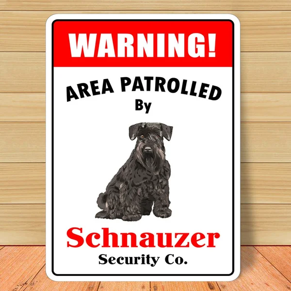 

Предупреждение Area Patrolled By Schnauzer Vintage Новинка Забавный жестяной знак Бар Паб домашний металлический постер Wal
