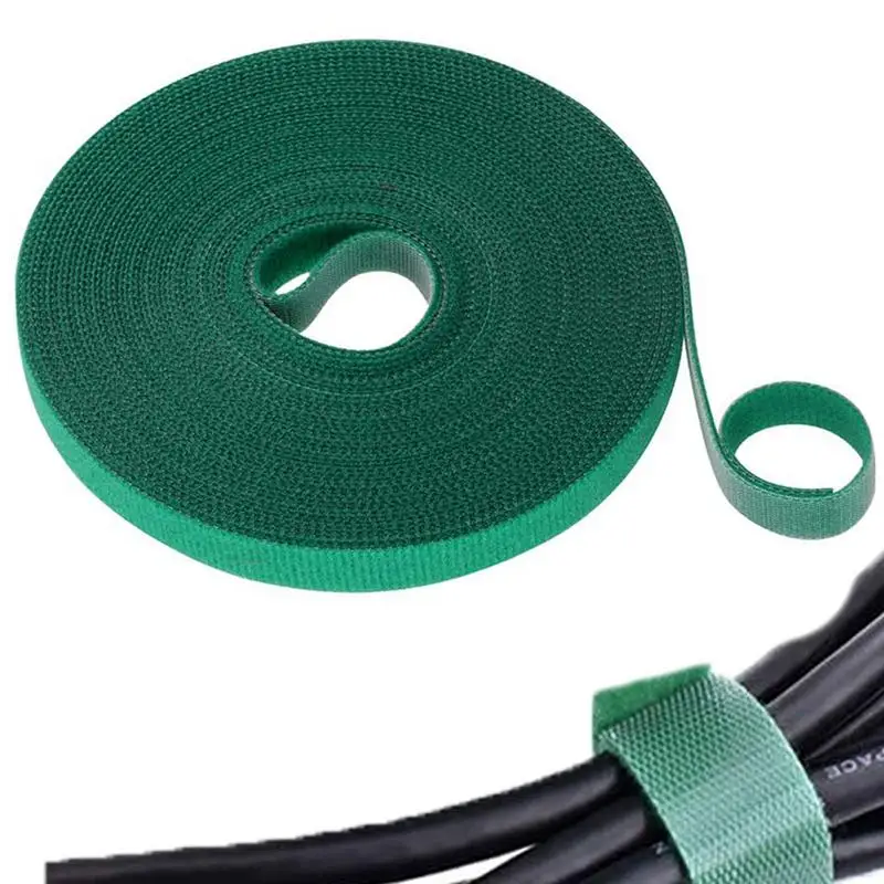 

3m Green Garden Twine Plant Ties Nylon Plant Bandage Garden Hook Loop Bamboo Cane Wrap Support Accessories