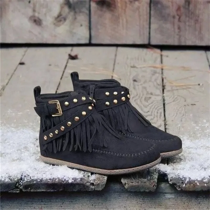 Women's Boots Ankle Booties Woman 2022 Autumn Winter Sneakers Designer Shoes Gothic Casual New Rock Studded Quilted Fashion Low