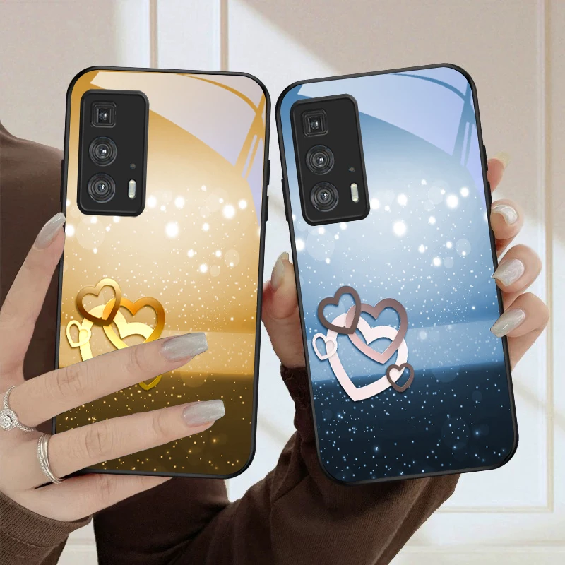 Фото Теплый и романтичный чехол для телефона Motorola Moto Edge 20 Lite 30 Pro 40 Neo 50 Ultra G14 G22 G24 Power 34 G35 X30 Pro из стекла №5