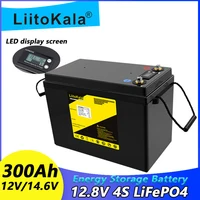 Аккумулятор LiitoKala, 12 в 300 Ач 200 ач LiFePO4, 90 Ач 100 Ач 120 Ач 150 Ач 180 Ач для внедорожника, солнечная энергия