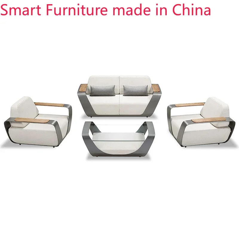 Уличный диван из алюминиевого сплава отдел продаж отеля скандинавский балкон