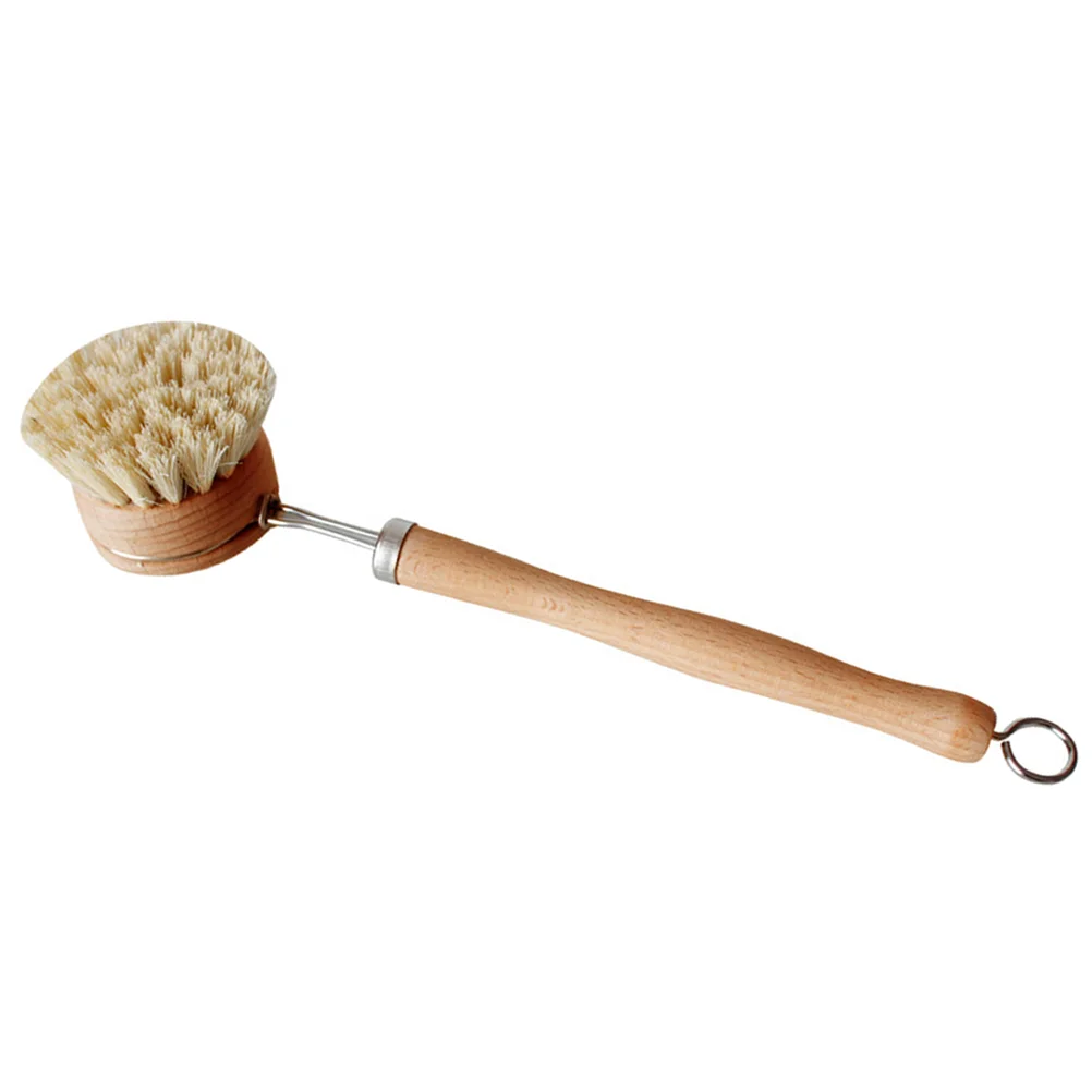 

Brush Kitchen Dish Cleaning Sink Pan Cleaner Scrub Pot Tool Wok Bbq Washing Portable Bowlhandle Scrubbing Clean Wood Descaling