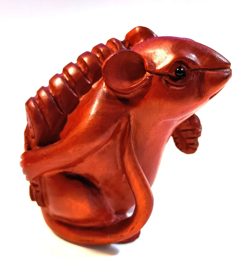 

Резьба по фигуре Netsuke Q4582 - 2 "ручная работа: богатая мышь