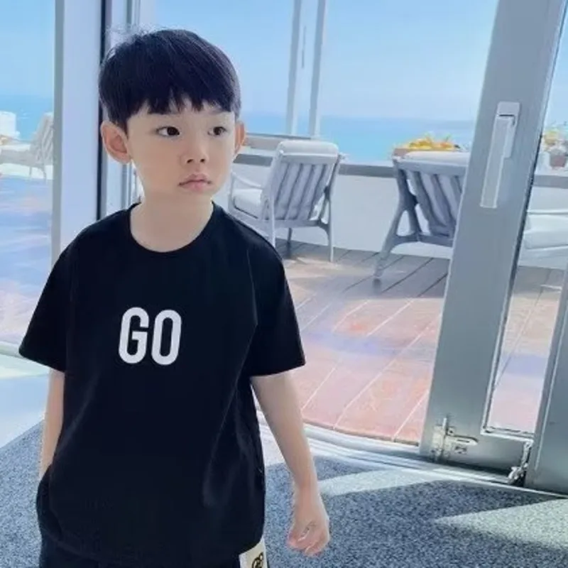 

Teenage T-shirts For Children Children's Clothing From 6 To 14 Years Short Sleeve Tee Shirt Boys Wear Korean Summer Clothes Top