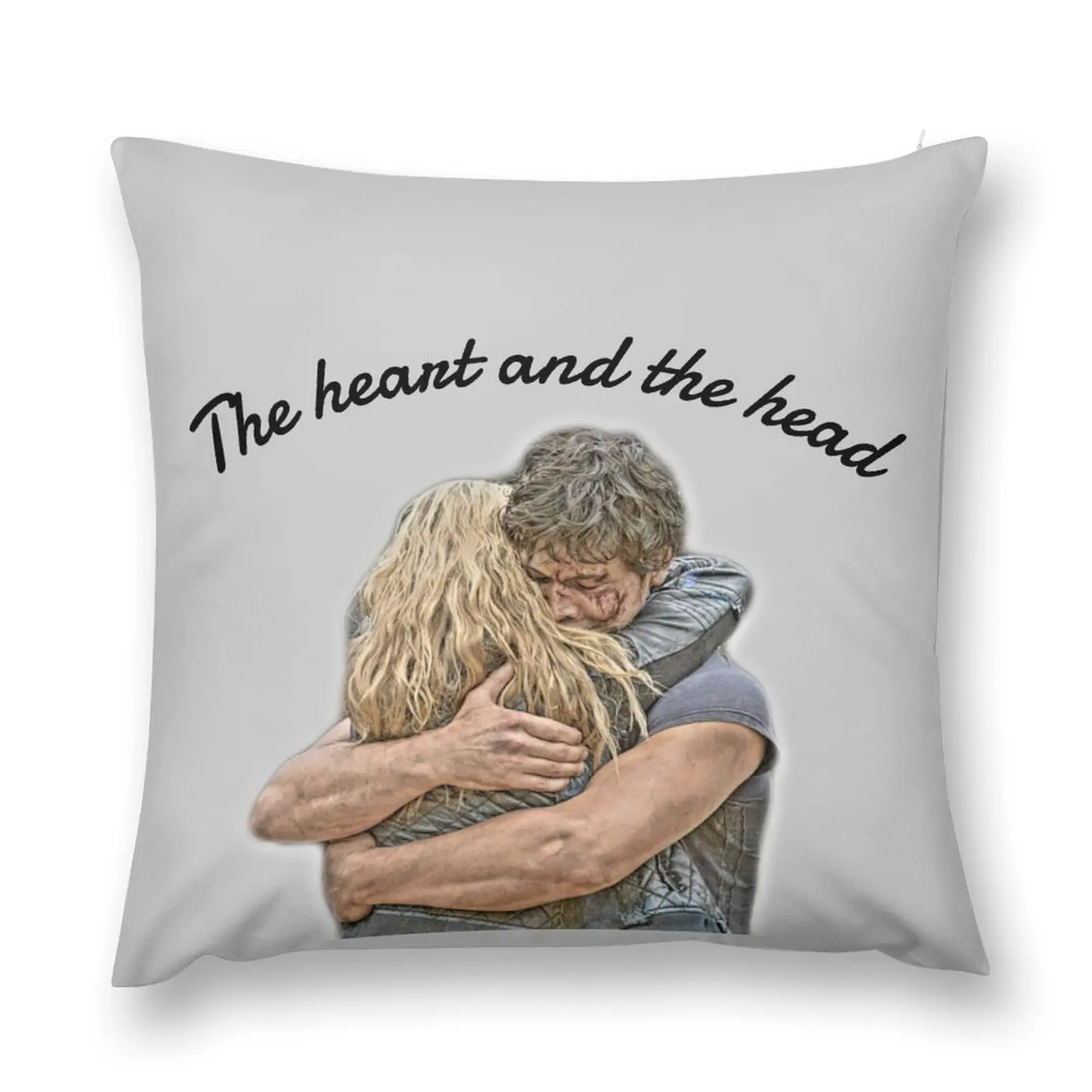 Подушка в клетку Bellarke (сердце и голова) аниме подушка для дивана