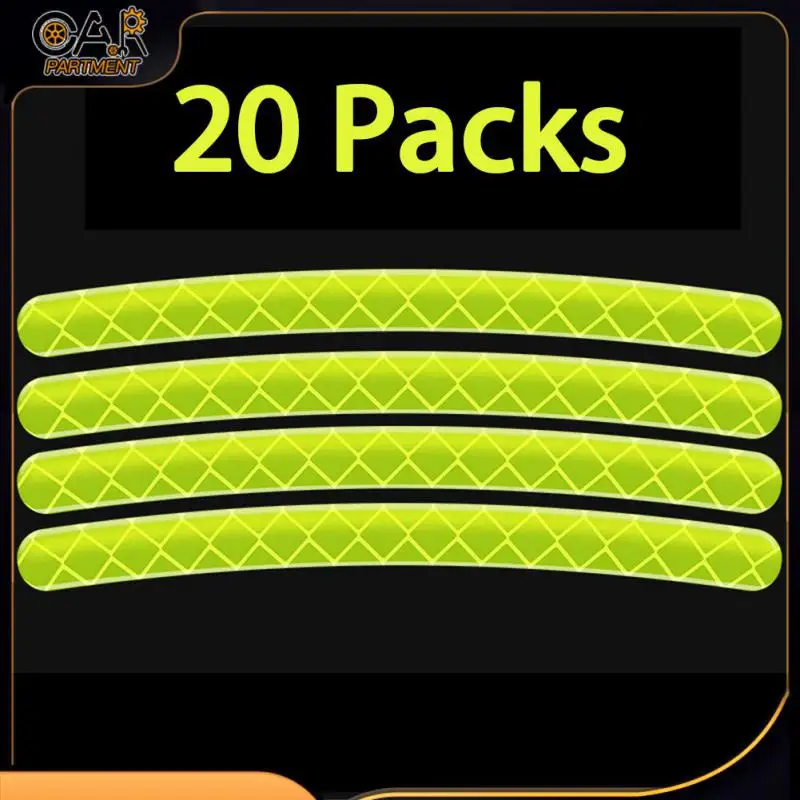 

Tire Rim Luminous Stickers On Car Wheels Stylish Car Wheel Hub Reflective Sticker Tire Warning Stickers Car-styling Accessories