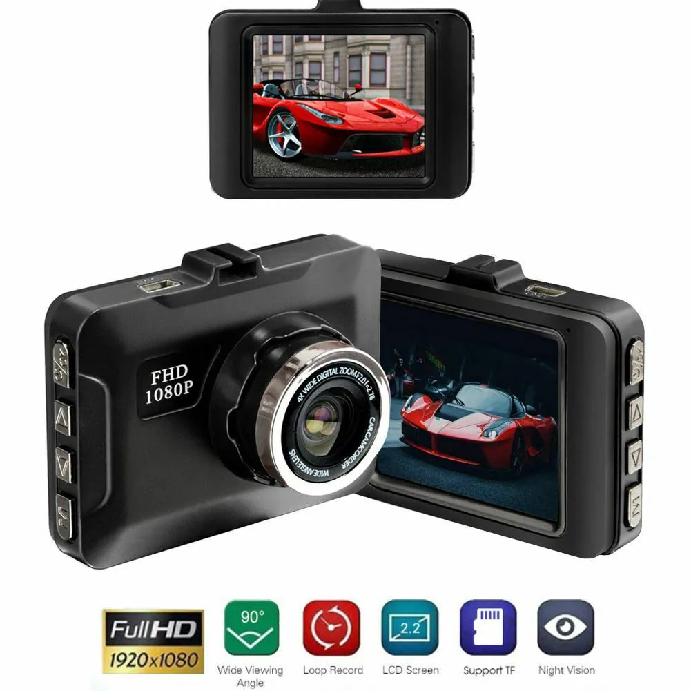 

Автомобильная камера Full HD 1080P, Автомобильный видеорегистратор, видеорегистратор с ночным видением, видеорегистратор с циклической записью ...