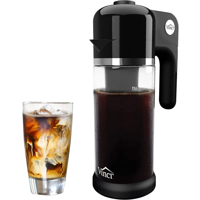 

Запатентованная электрическая Кофеварка VINCI Express Cold Brew за 5 минут, 4 режима интенсивности и цикла очистки