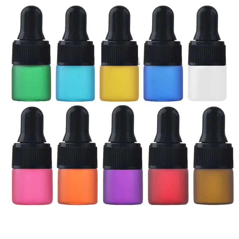 100X 20X 1 мл матового янтаря стеклянный образец зеленого и красного цветов пустые