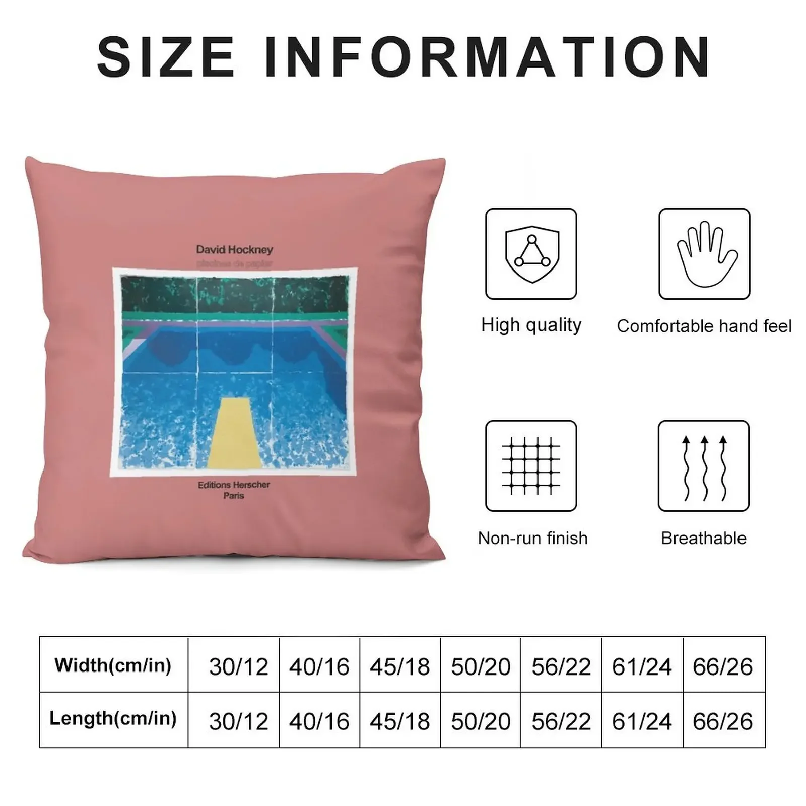 Девід Хокни Выставочное искусство - ПИСКИНДЕ ПАПЕР Декоративная подушка