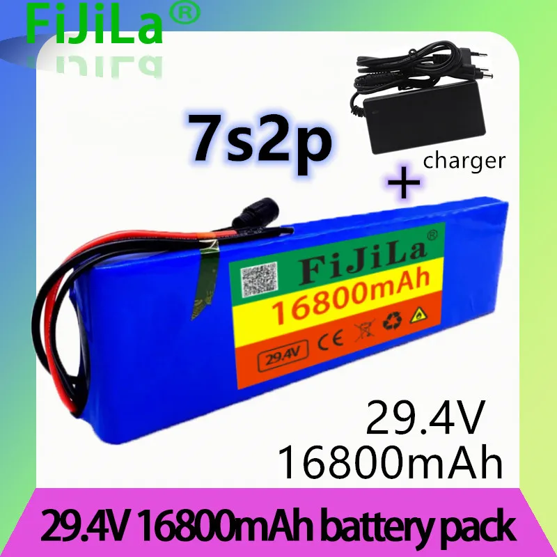 

7S2P 24V 29.4V 16800mAh Rechargeable Lithium Battery Charger Smart BMS Electric Tools, Bicycles, Lawn Mowers, Wheelchairs