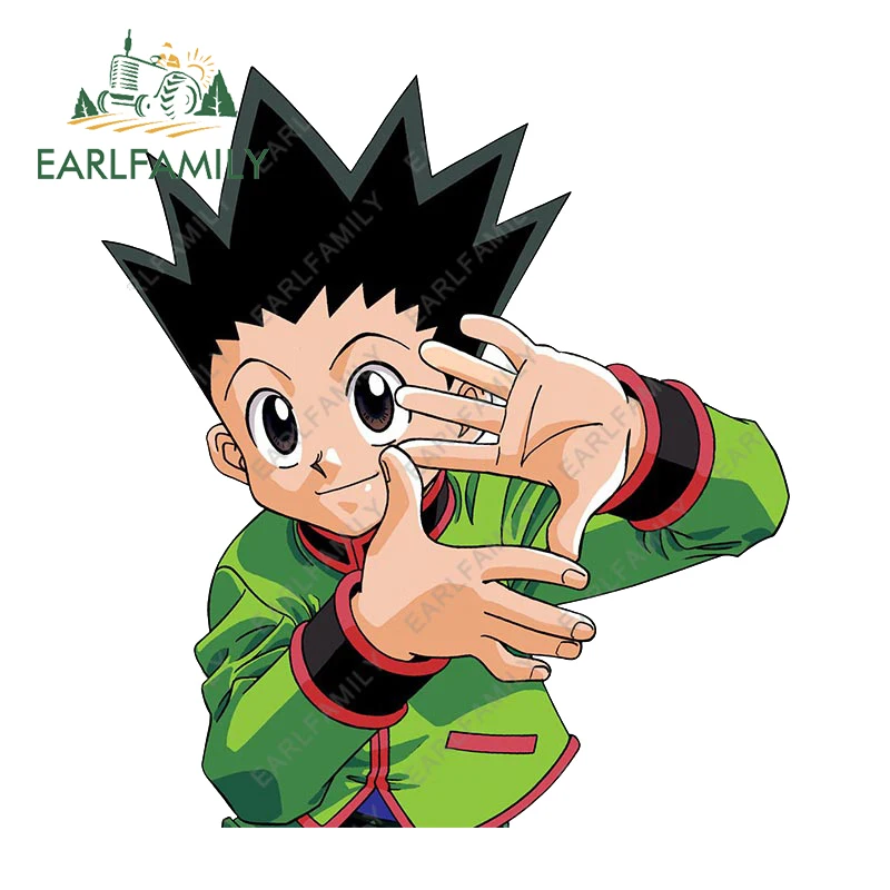 

EARLFAMILY 13 см x 11,8 см для Hunter x Hunter автомобильные наклейки, водонепроницаемая наклейка на окклюзию с защитой от царапин, креативный декор для ноу...