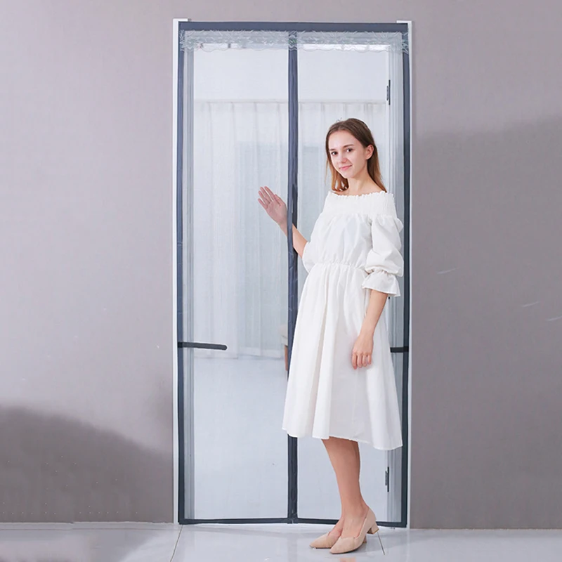 

Новая прочная Магнитная дверная занавеска москитная сетка Магнитная занавеска Москитная сетка для защиты от насекомых автоматическое закрытие пользовательский размер простая установка