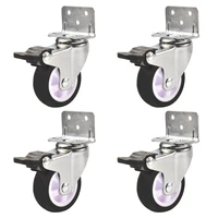 4pcs furniture casters wheels soft rubber swivel caster roller wheels for trolley baby crib bed wheels household accessory