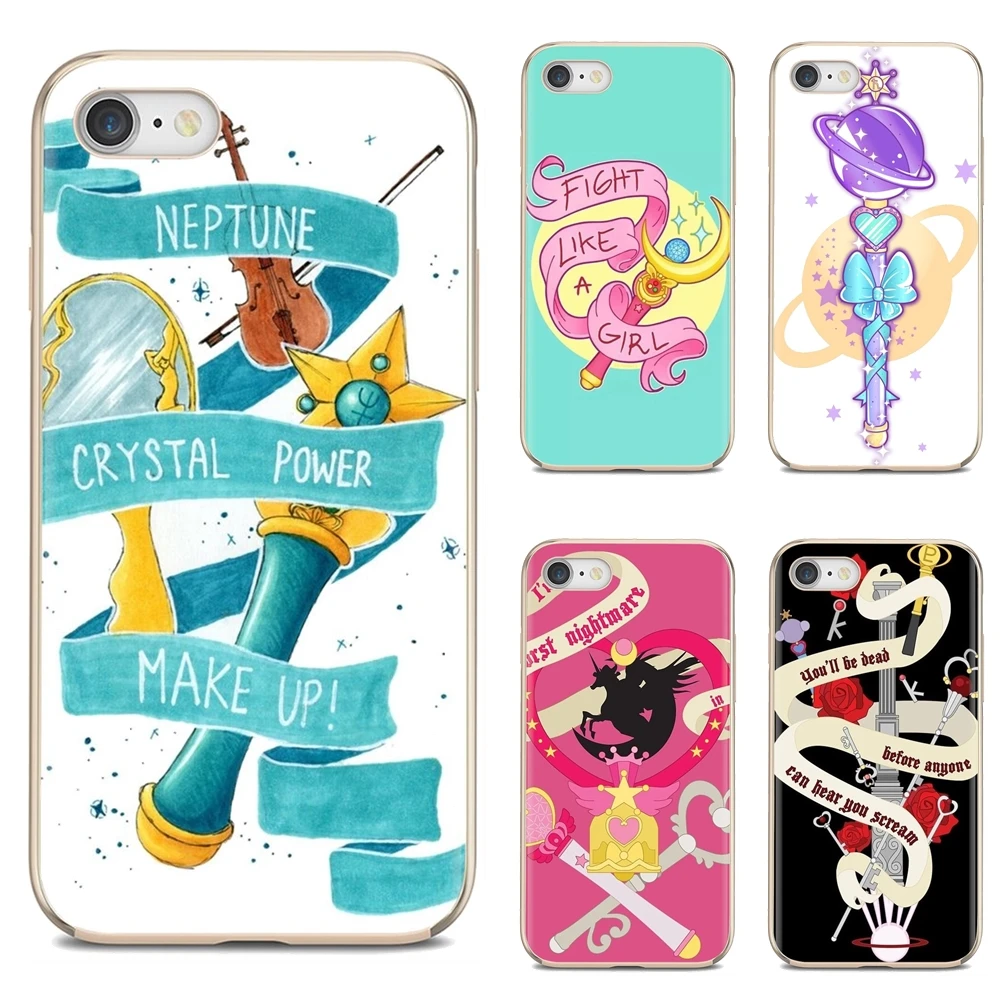 

Silicone Cover For iPhone 10 11 12 13 Mini Pro 4S 5S SE 5C 6 6S 7 8 X XR XS Plus Max 2020 fashion sailor moon Magic stick