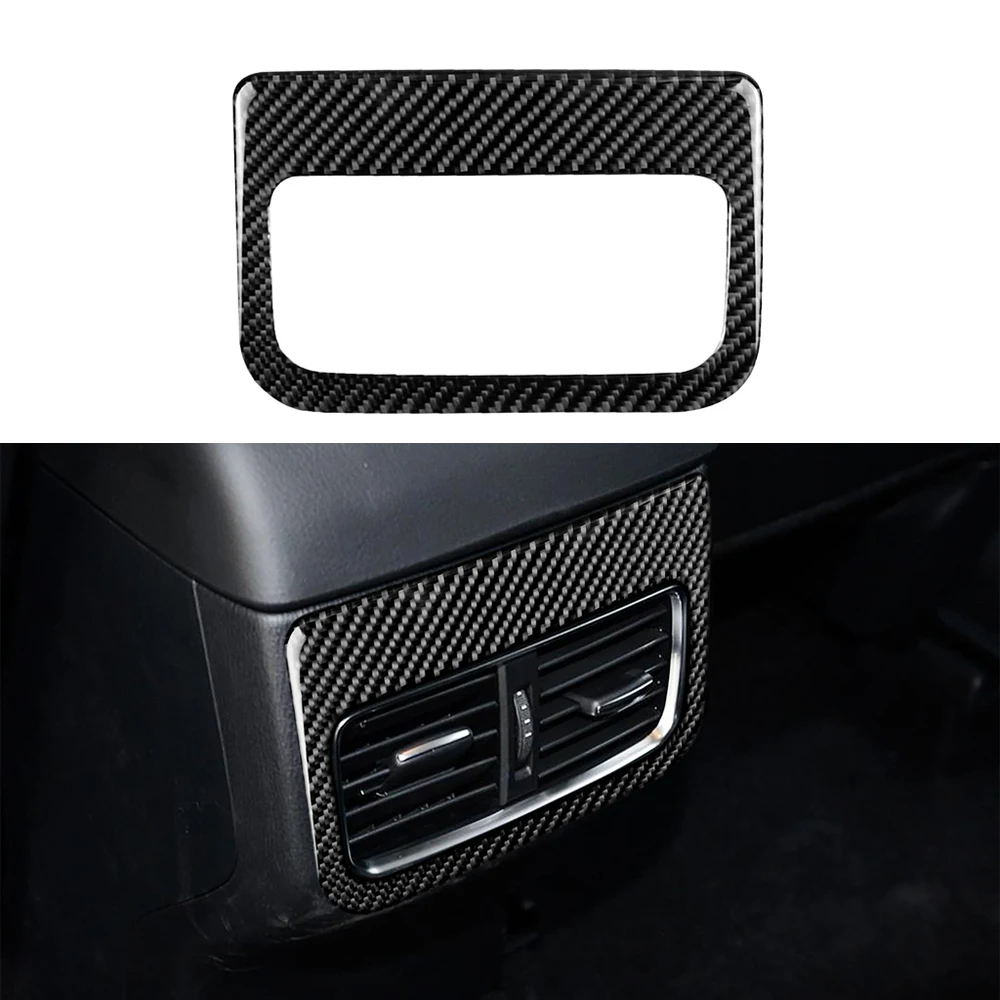 

for Mazda CX-5 CX5 2017 2018 Rear Seat Air Outlet Vent Decoration Cover Trim Sticker Car Interior Accessories Carbon Fiber