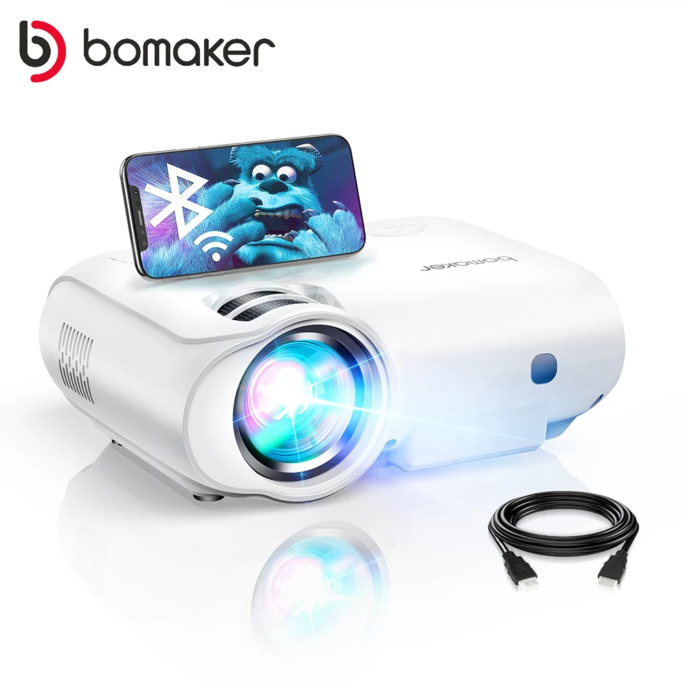 

Проектор BOMAKER 5G + 2,4G WiFi Full HD 1080P проектор большой экран Android проектор 3D кинотеатр Поддержка 4K портативный видеопроектор