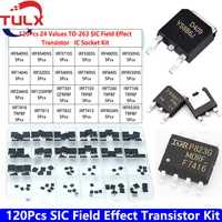 120pcs box sic field effect transistor ic socket kit irf4905s trlpbf to 263 sop 8 power irf7341 irf540ns irf640ns irf3205s